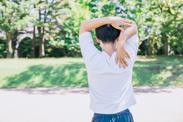 ストレッチの様子